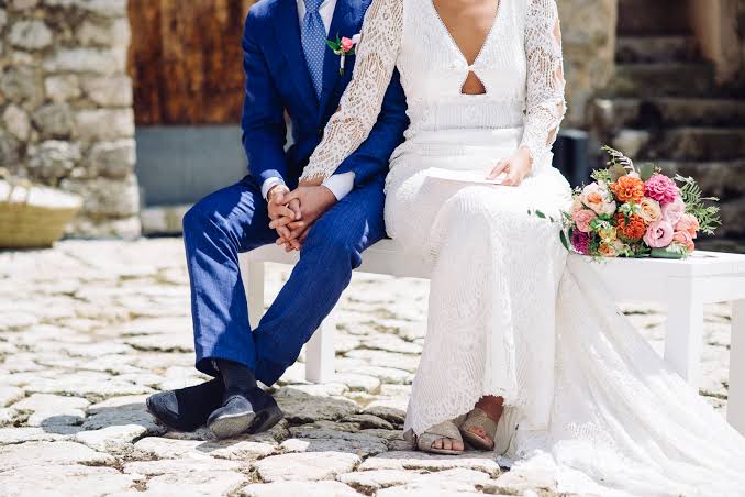 Pareja de novios el día de su boda